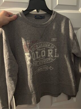 Polo Ralph Lauren Gray Logo Crewneck womens medium